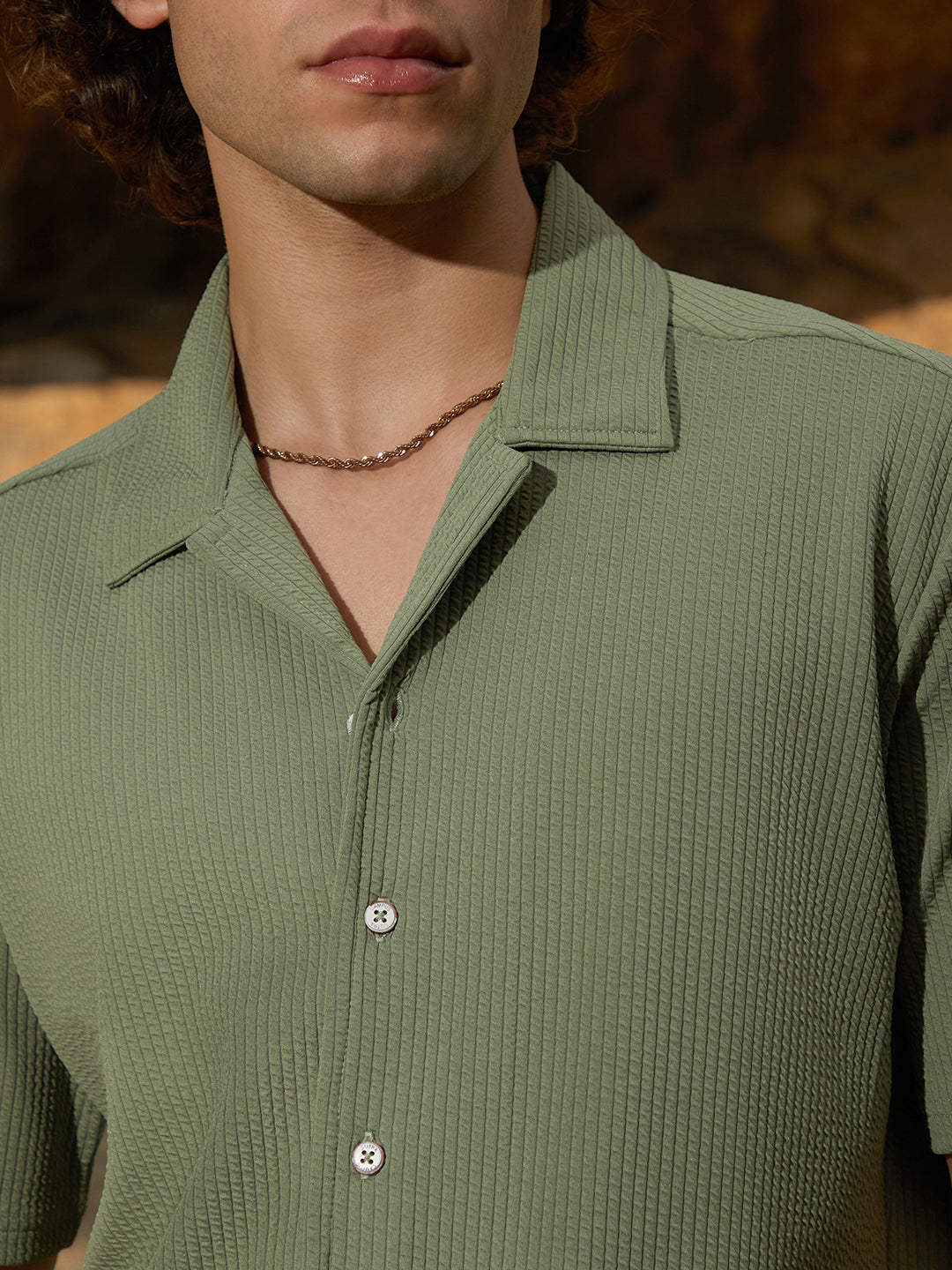 Rope-Ribbed Shirt