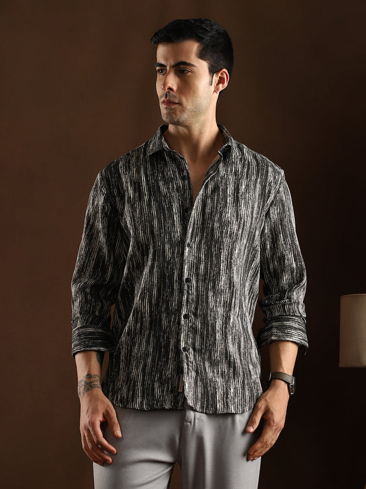 Distortion-Weave Shirt
