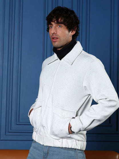 Zip-Front Knit Jacket