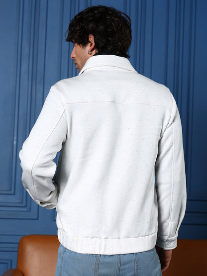 Zip-Front Knit Jacket