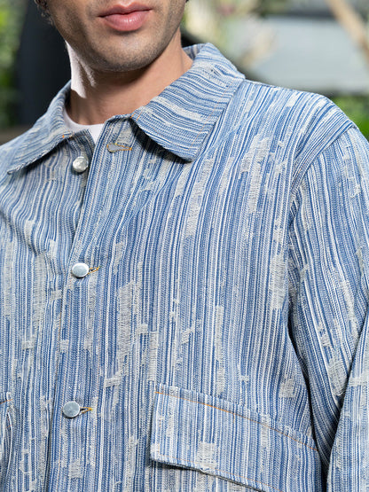 Relaxed Jacquard-Denim Jacket