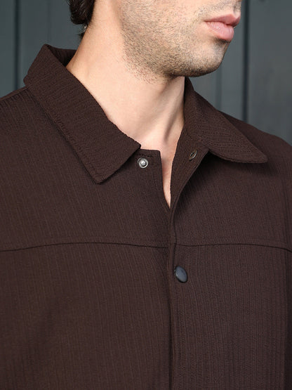 Crease-Tactile Panelled Jacket