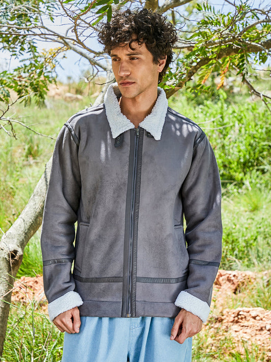 Fleece Lined Biker Jacket