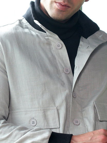 Tactile-Utility Bomber Jacket