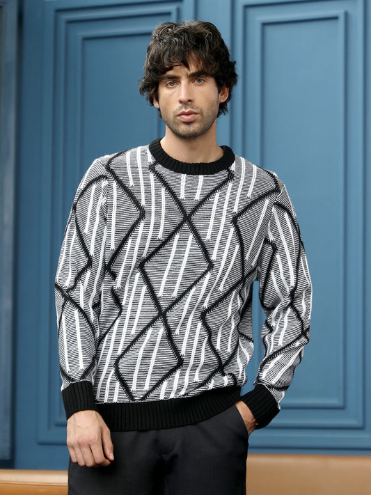 Tenoch-Jacquard Pullover Sweater