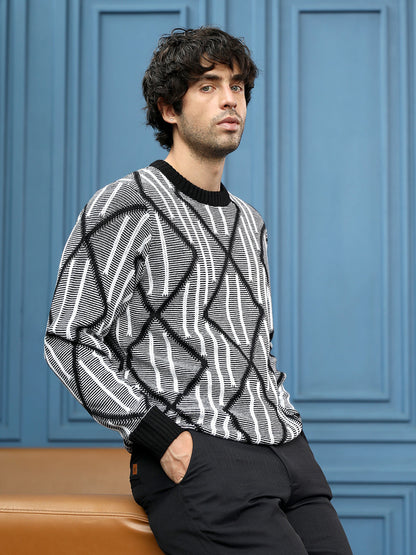 Tenoch-Jacquard Pullover Sweater