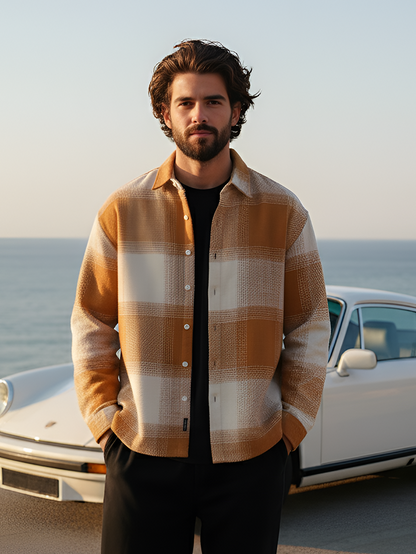 Vignette-Checkered Oversized Shirt