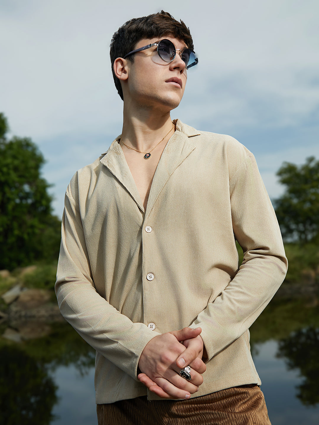 Ribbed Oversized Shirt