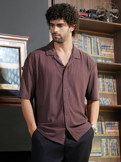 Zigzag-Helix Resort Oversized Shirt