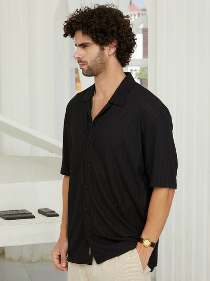Zigzag-Helix Resort Oversized Shirt