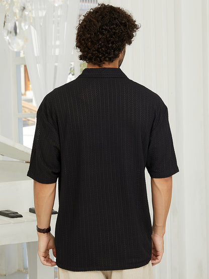 Zigzag-Helix Resort Oversized Shirt