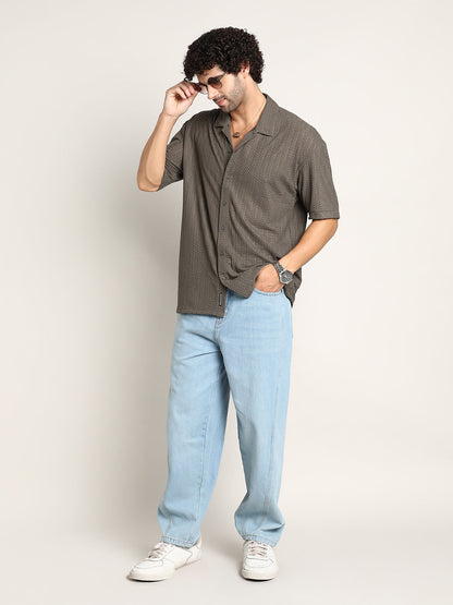 Zigzag-Helix Resort Oversized Shirt