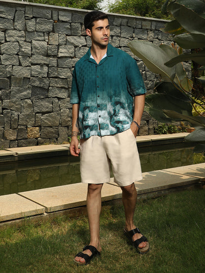 Abstract-Ombre Oversized Shirt