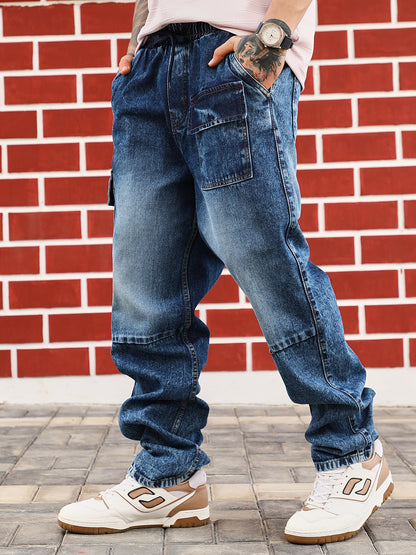 Modular-Utility Panelled Denim Jeans