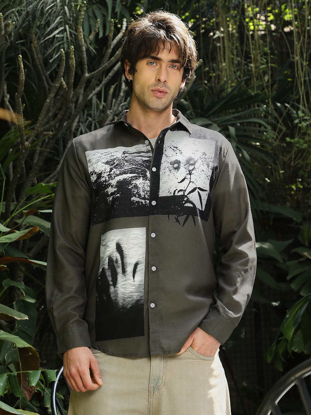 Oceanic-Flora Imprint Shirt