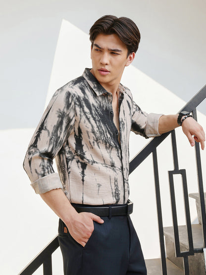 Men's Shirt Poly Cotton All Over Print