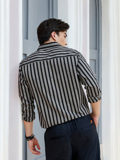 Men's Shirt Poly Cotton Yarn Dyed Stripes