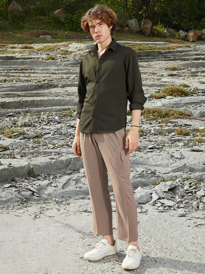 Ribbed-Woven Shirt
