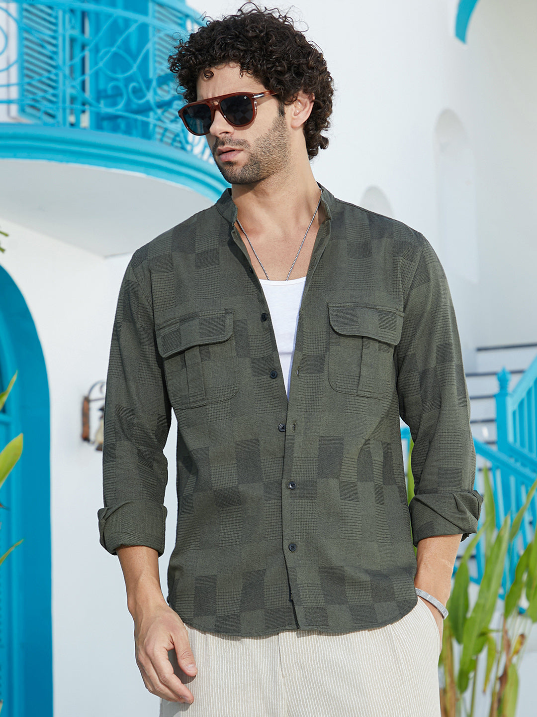 Mandarin Utility Shirt