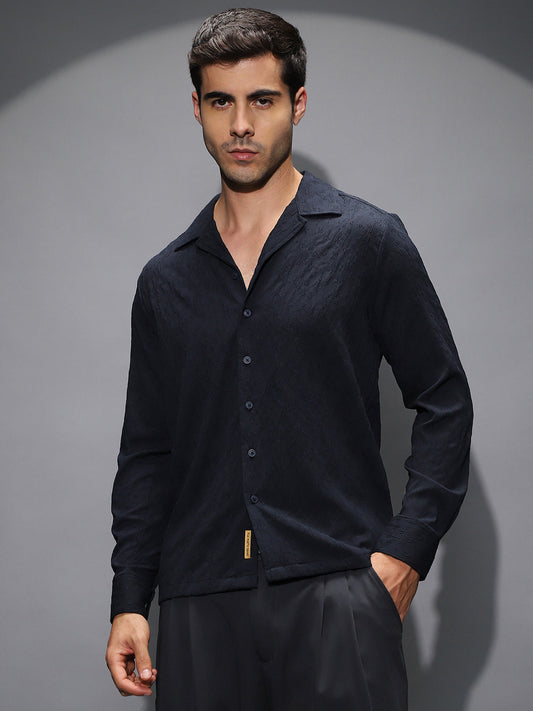 Textured-Cuban Shirt
