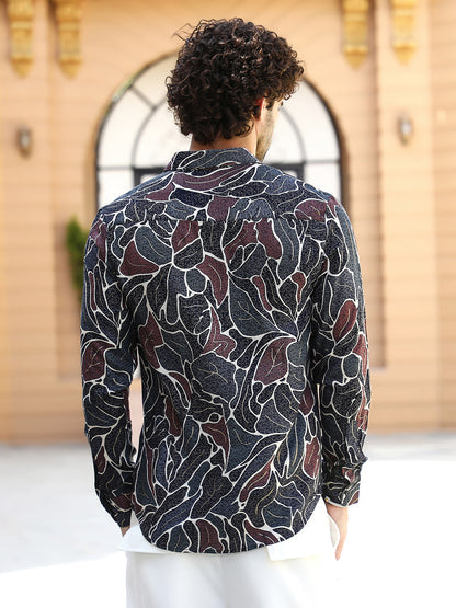Speckled-Foliage Regular Shirt