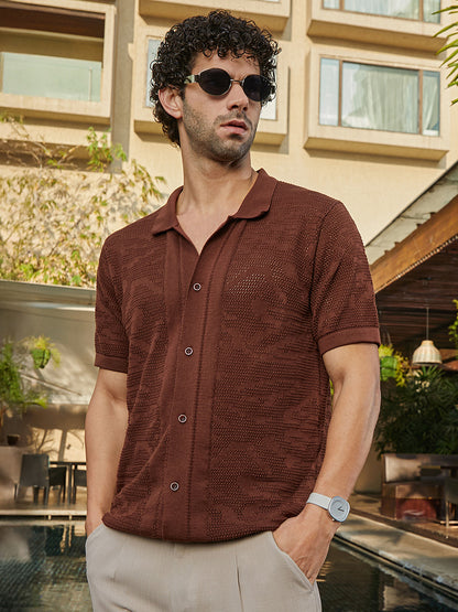 Fluid-Knit Polo Shirt