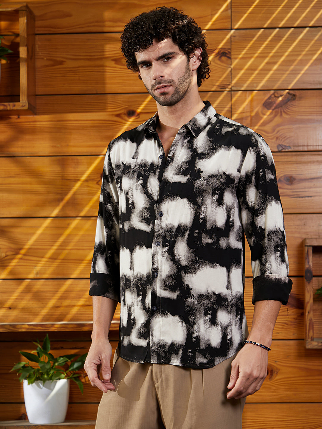 Textured Brushwork Shirt