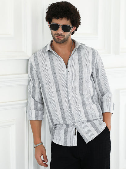 Pincandy-Striped Regular Shirt