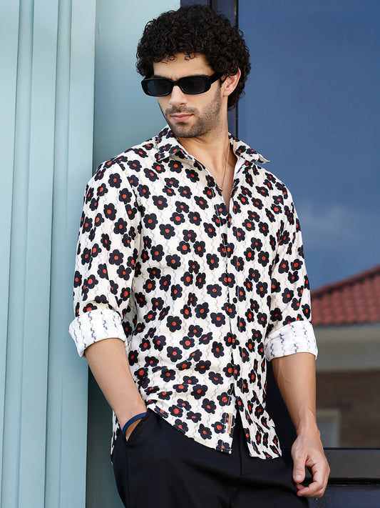Retro-Bloom Tactile Shirt