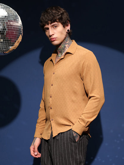 Rhombus-Texture Shirt