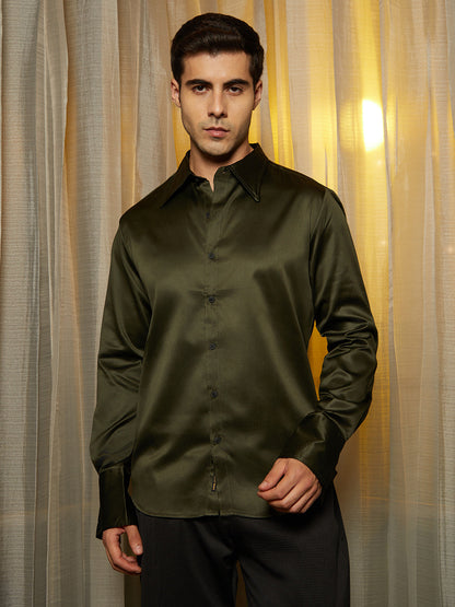 Solid Satin Shirt