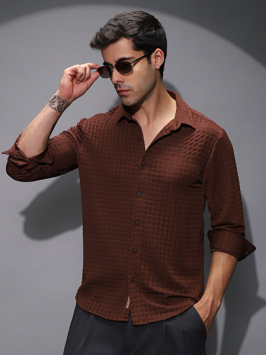 Cube-Textured Shirt