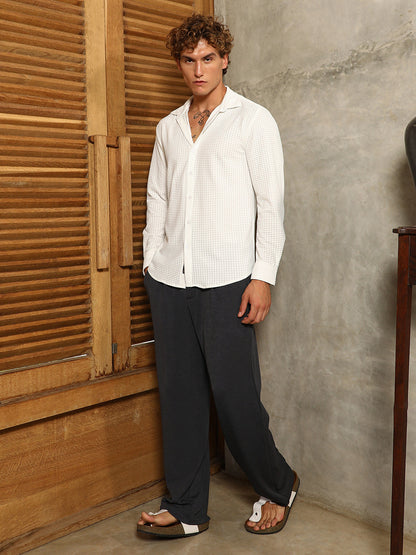 Hive-Weave Textured Shirt