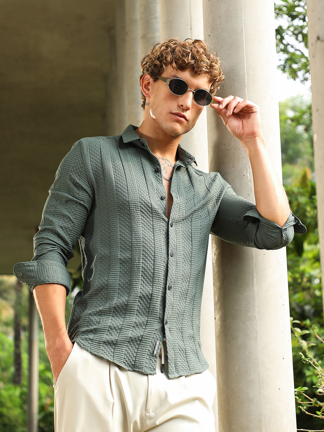 Parallel-Check Tactile Shirt