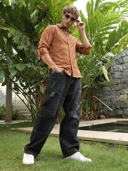Embossed Geometric Shirt
