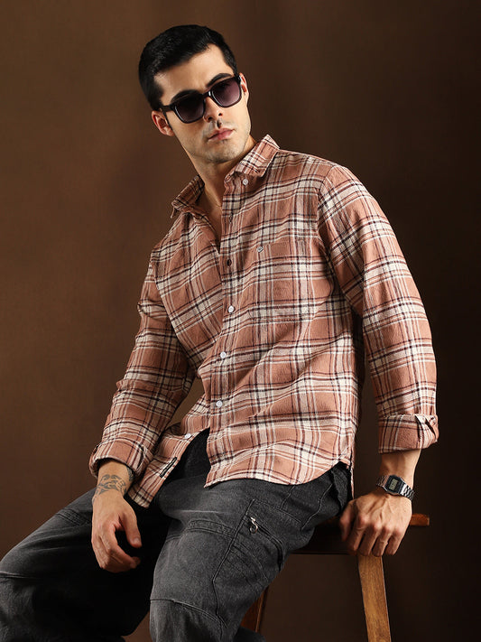 Tactile-Check Regular Shirt