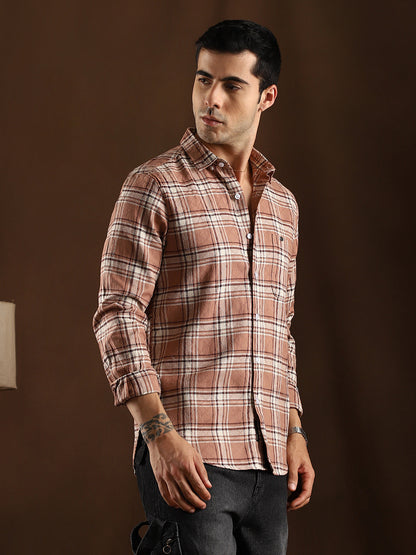 Tactile-Check Regular Shirt