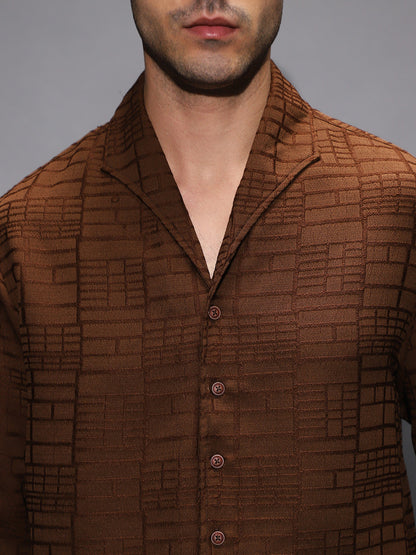 Cross-Stitch Stripe Knit Shirt