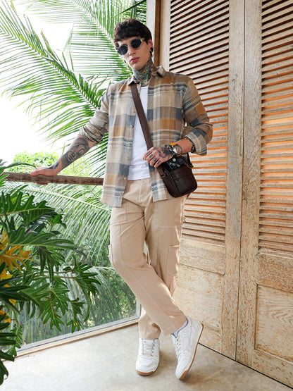 Gradient-Plaid Regular Shirt
