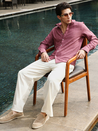 Geo-Abstract Jacquard Shirt