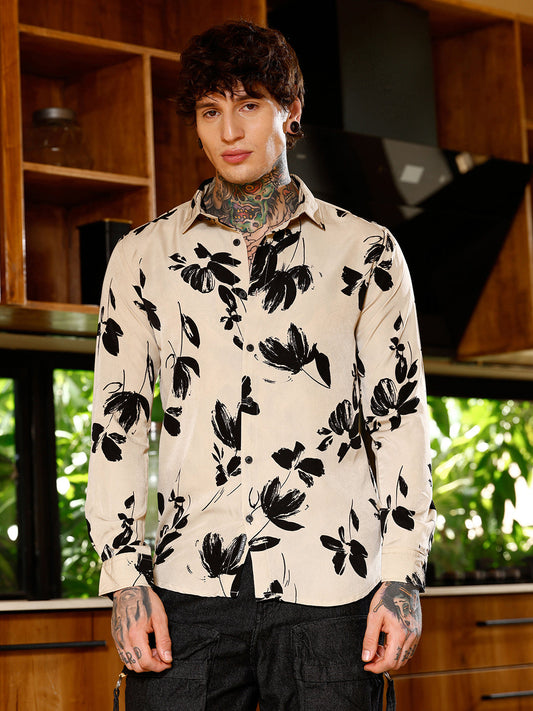 Flora-Stroke Imprint Shirt