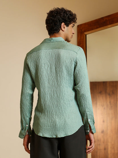 Solid Creased-Tactile Shirt