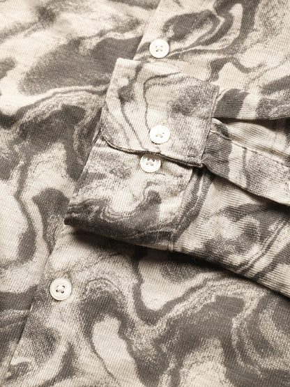 Fluid-Marble Textured Shirt