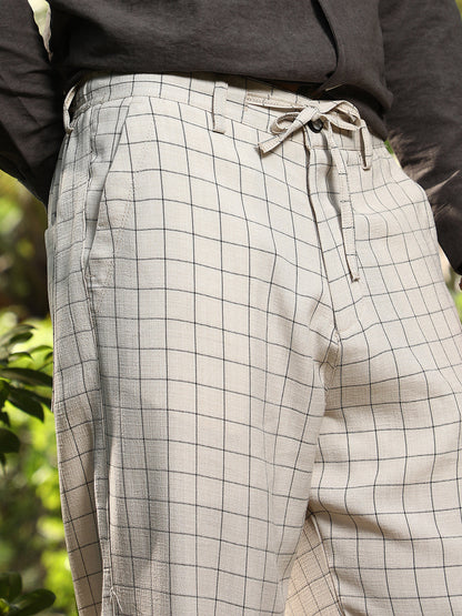 Lightweight - Graph-Check Casual Trousers