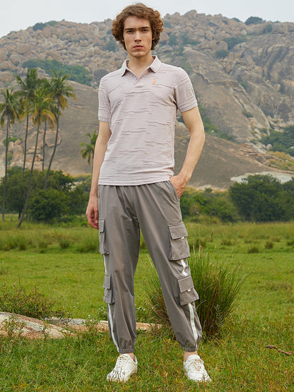 Solid Creased Polo T-Shirt