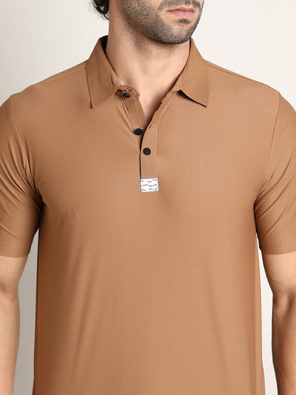 Seamless Waffle Polo T-Shirt
