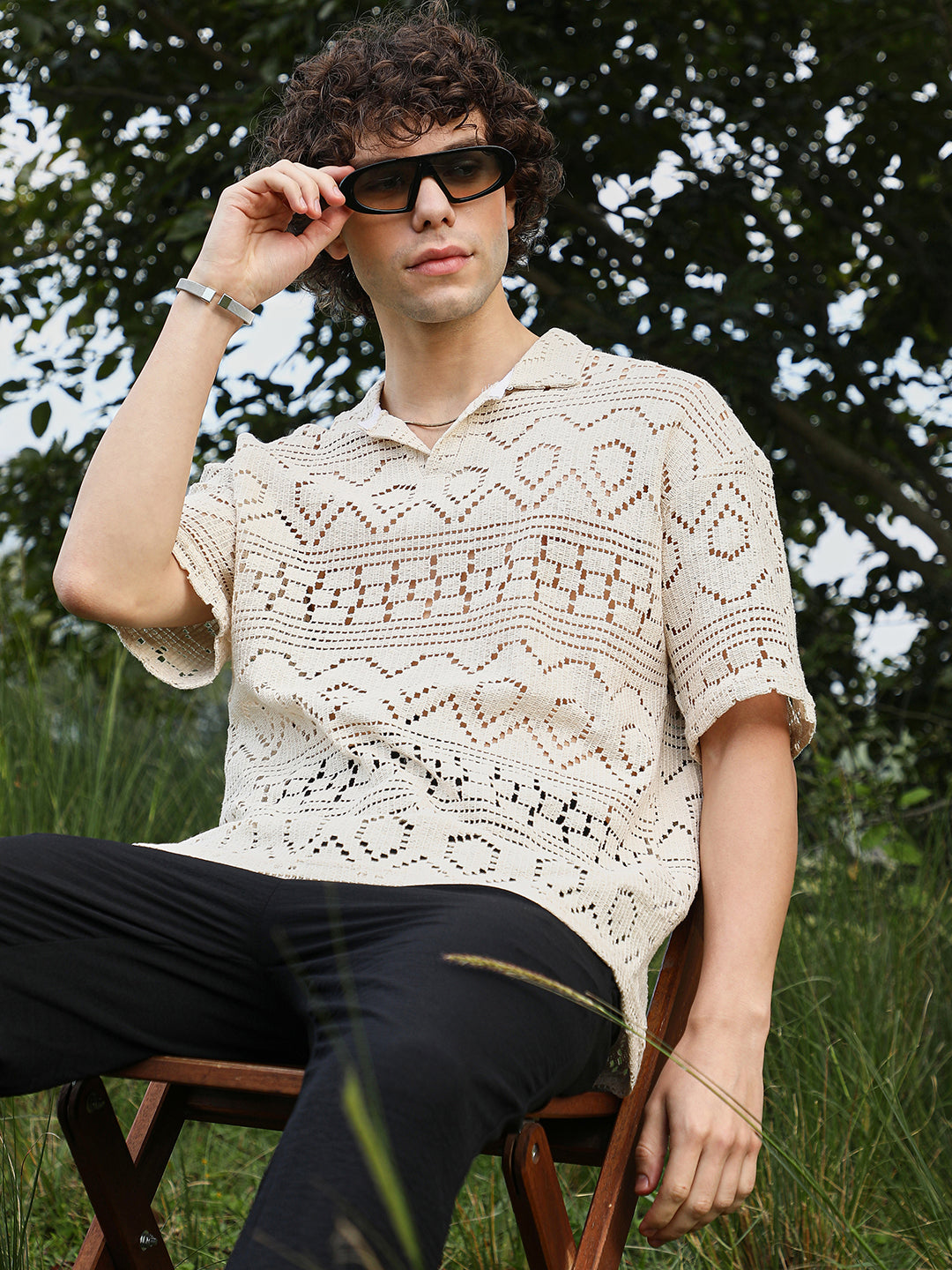 Bohemian Oversized Polo T-Shirt