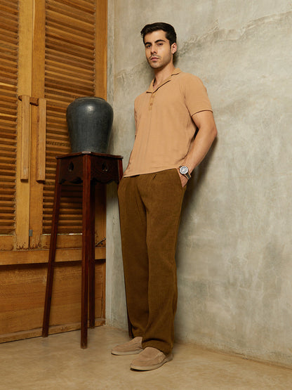 Rope-Tactile Cuban Polo T-Shirt