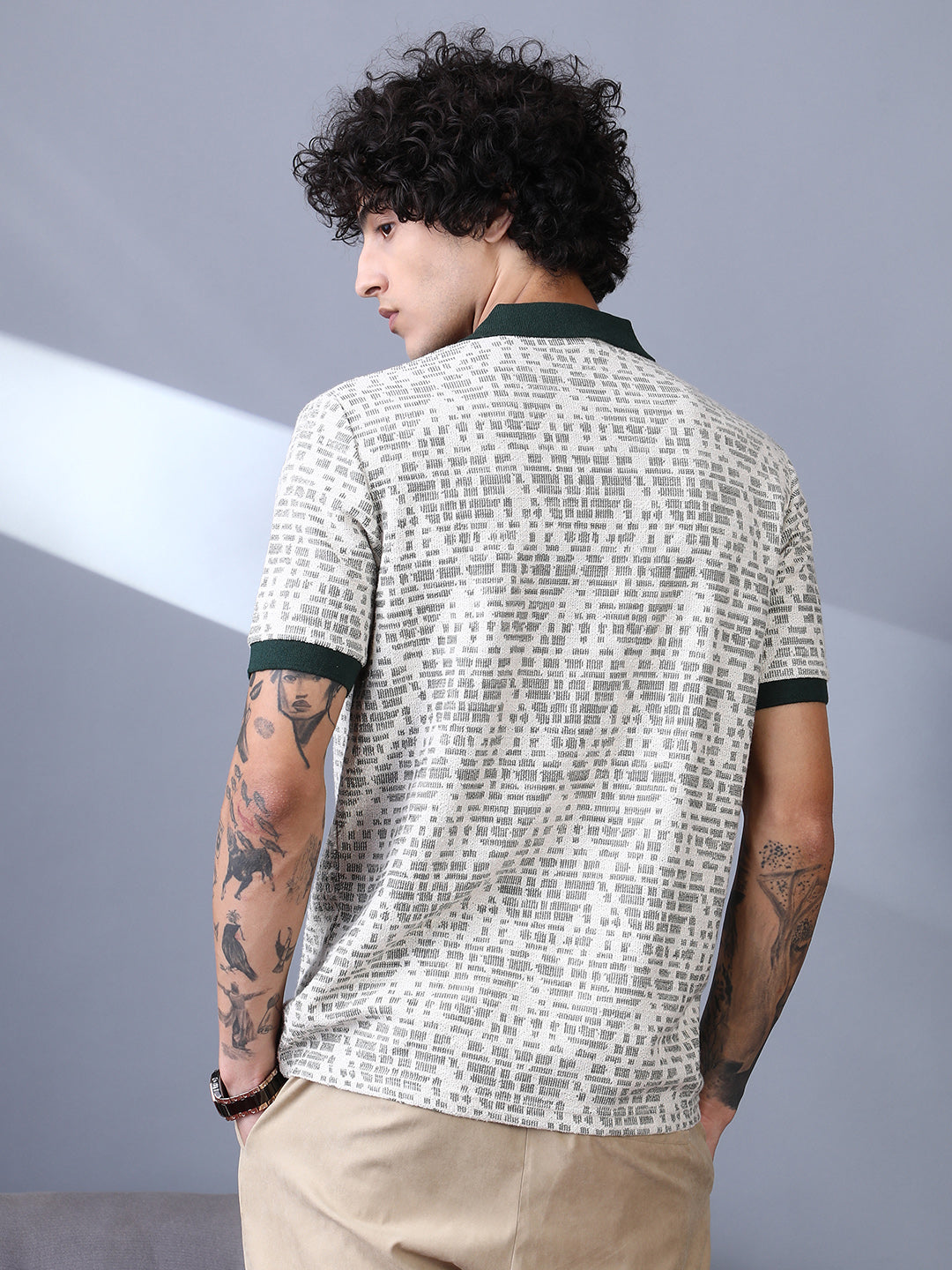 Geometrix-Knit Polo Shirt