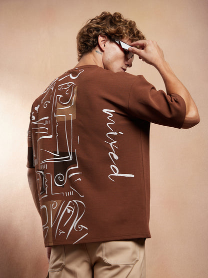 Boxy Folk-Wave T-Shirt
